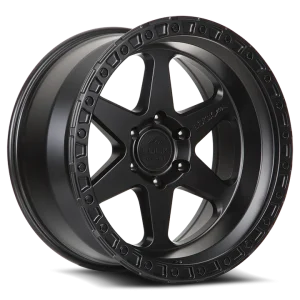 18″ LOCK OFF-ROAD WHEELS OLYMPUS MATTE BLACK MATTE BLACK RING FINISH RIMS