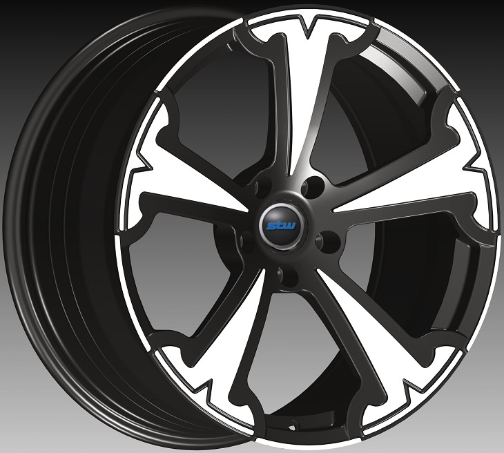 Black with White Face forged Wheels Custom 20 21 and 22 inches For Tesla