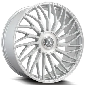 20″ AZAD WHEELS AZ717 SILVER BRUSHED FINISH RIMS