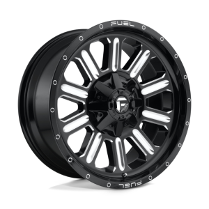 17″ FUEL WHEELS D620 HARDLINE GLOSS BLACK MILLED CROSSOVER SUV RIMS