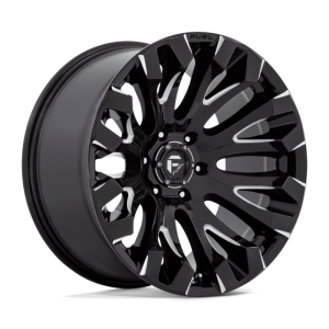 20″ FUEL WHEELS D828 QUAKE GLOSS BLACK MILLED OFF-ROAD RIMS