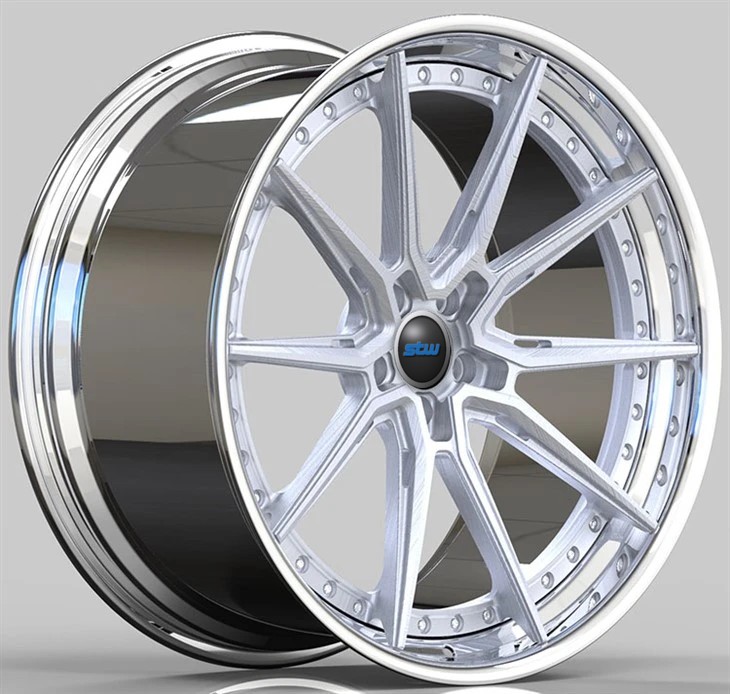 BMW M5 Custom 2-PC Rims Tuning Style Polished Lip And Brushed Disc