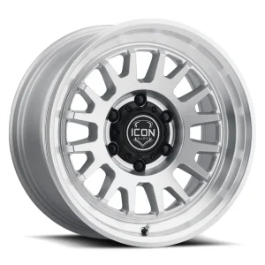 17″ ICON ALLOYS WHEELS NUEVO SILVER MACHINED CROSSOVER RIMS