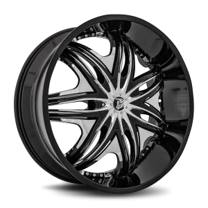 22″ DIABLO WHEELS MORPHEUS BLACK CHROME INSERTS FINISH RIMS