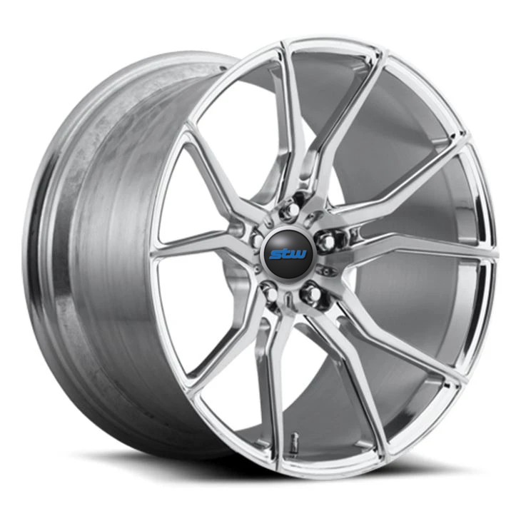 Forged 2 Piece Brushed Finish Silver Painting Rims For Luxury