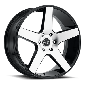 22″ VCT WHEELS V83 BLACK MACHINED FINISH RIMS
