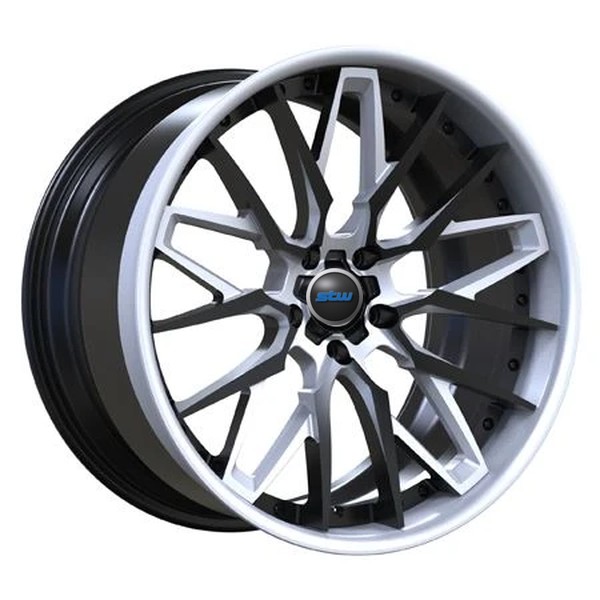 For Chevrolet Corvette C8 Staggered 20 21inch Black Hyper Silver Wheels Forged 2 Piece Custom Rims