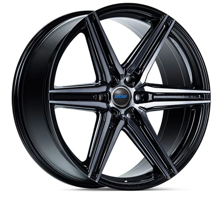 Custom Satin Black Machined 6-Spoke Forged Alloy Rims 5x112 20x9.5 and 20x12 inch for Auid R8