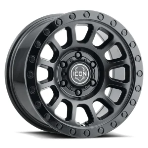 17″ ICON ALLOYS WHEELS HULSE DOUBLE BLACK OFF-ROAD RIMS