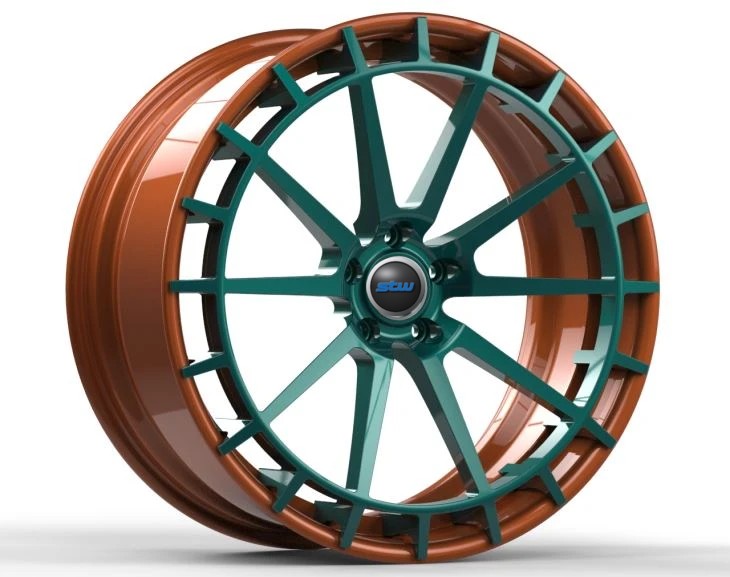 Aluminum Alloy 2 PC Forged Rims Polish Barrel Wheels