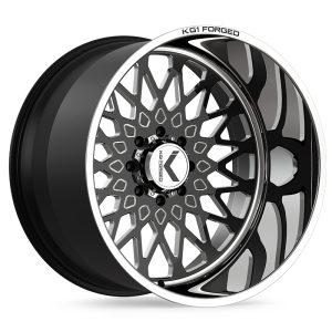 26″ KG1 FORGED WHEELS CHEMIST KF036 GLOSS BLACK MILLED FINISH RIMS