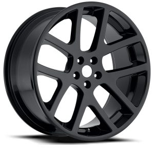 22″ FACTORY REPRODUCTION DODGE LX VIPER WHEELS FR 64 GLOSS BLACK FINISH RIMS