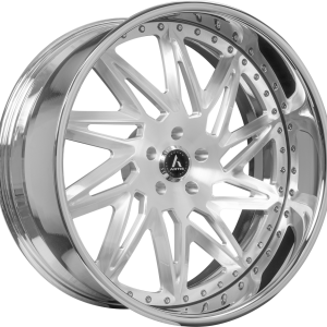 20″ ARTIS FORGED WHEELS SLIDELL BRUSHED SILVER FACE CHROME LIP FINISH