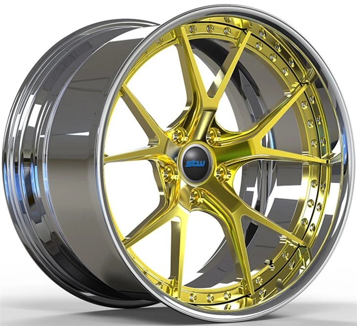 BENZ GLE450 Gold Polished Disc And Clear Polished Lip 22 Inches