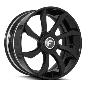 20″ FORGIATO WHEELS FONDARE-ECL SATIN BLACK WITH GLOSS BLACK LIP FORGED FINISH RIMS