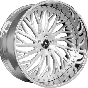 19″ ARTIS FORGED WHEELS BILOXI BRUSHED SILVER FACE CHROME LIP FINISH