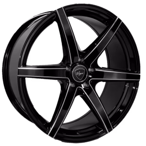 20″ ELEGANT WHEELS E002 GLOSS BLACK MILLED FINISH RIMS