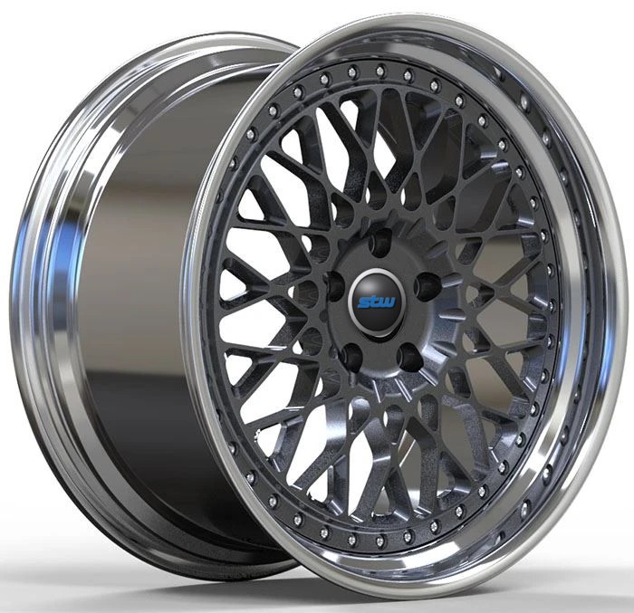 VW Transporter 20" Custom 2-PC Forged Aluminum Alloy Rims 5x120 Polished Lip+Black Disc