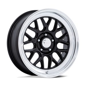 18″ AMERICAN RACING WHEELS VINTAGE VN516 G-FORCE GLOSS BLACK DIAMOND CUT LIP RIMS