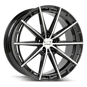22″ STRADA WHEELS PALO GLOSS BLACK MACHINED FLOW FORMED RIMS