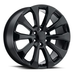 22″ FACTORY REPRODUCTION CHEVROLET SILVERADO HIGH COUNTRY FR 92 GLOSS BLACK FINISH RIMS