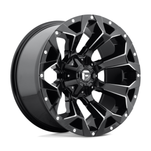 17″ FUEL WHEELS D576 ASSAULT GLOSS BLACK MILLED FINISH OFF-ROAD RIMS