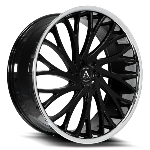 22″ AZAD WHEELS AZV01 GLOSS BLACK FINISH RIMS