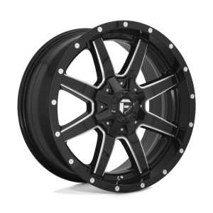 17″ FUEL WHEELS D610 MAVERICK GLOSS BLACK MILLED CROSSOVER SUV RIMS