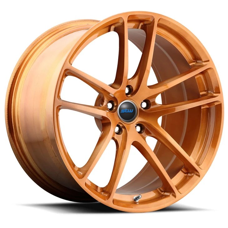 18 Inch 1 Piece Forged Aluminum Alloy For RS3 Wheels Orange Custom Luxury Rims