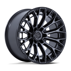 18″ FUEL WHEELS FC882 TRAX GLOSS BLACK MACHINED FACE WITH DARK TINTED CLEAR OFF-ROAD RIMS
