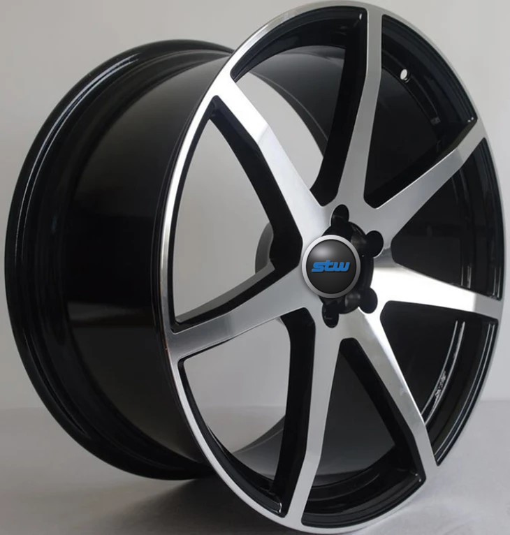 Gloss Black Machined 1 PC Forged Alloy Rims For Auid Q7 TUV Rims 5x112