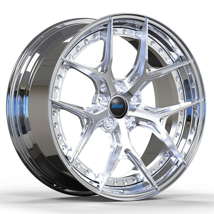 9.5Jx20 ET48.4 and 11.5Jx20 ET 71.6 Ferrari F12 Custom 20 Inch 2 Piece Polish Forged Wheel Rims