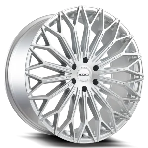 22″ AZAD WHEELS AZT01 BRUSHED SILVER FINISH RIMS
