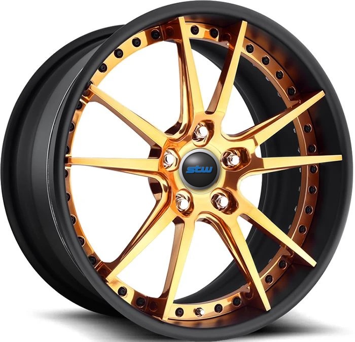 5x120 H-PCD 20x10 | 20x11 Staggered 2-PC Copper Brushed Forged RIms Chevrolet Camaro