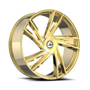 20″ AZARA WHEELS AZA-529 GOLD FINISH RIMS