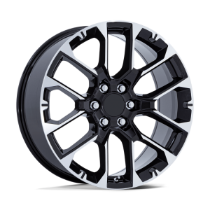 22″ PERFORMANCE REPLICAS WHEELS PR224 GLOSS BLACK MACHINED FACE RIMS