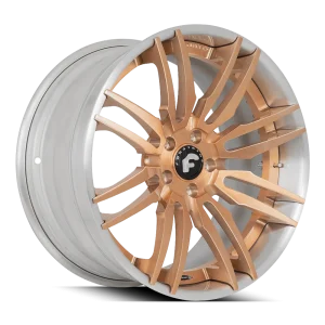 20″ FORGIATO WHEELS SEDICI-ECL BRUSHED ROSE BRONZE FACE WITH SILVER LIP FORGED FINISH RIMS
