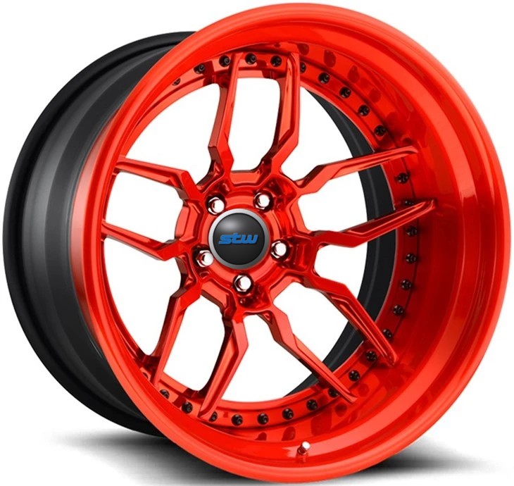 3-PC 5x120 For BMW E90 320i Wheels 18 19 20 21 22Inch Red Machine Face Forged Alloy Custom Rims