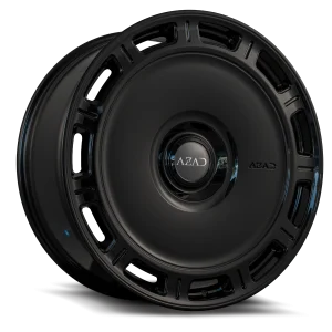 22″ AZAD WHEELS AZV05 GLOSS BLACK FLOATING CAP FINISH RIMS