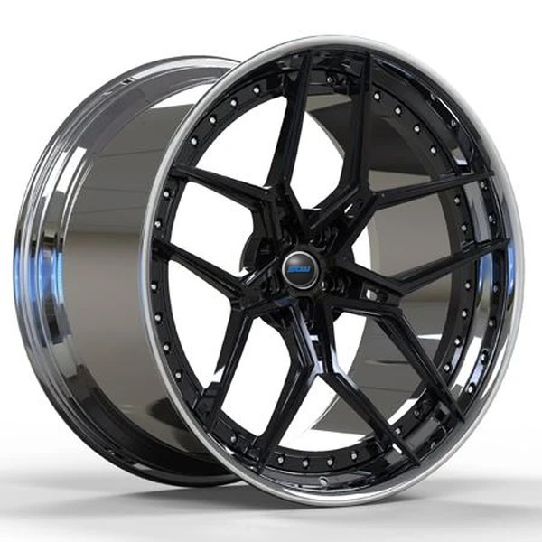 Black Polished 20 Inch Customized 1-PC Rims Wheels For Ferarri