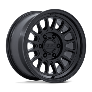 17″ KMC WHEELS KM733 IMPACT FFT GLOSS BLACK FINISH RIMS 6×139 ET00