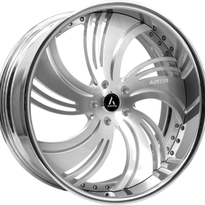 20″ ARTIS FORGED WHEELS AVENUE BRUSHED SILVER FACE CHROME LIP FINISH