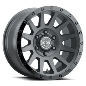 17″ ICON ALLOYS WHEELS COMPRESSION DOUBLE BLACK OFF-ROAD RIMS