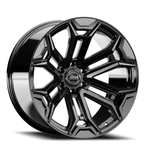 20″ TORQUE WHEELS TW415C MAVERICK GLOSS BLACK MILLED DARK TINT FINISH RIMS
