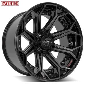 22″ 4PLAY WHEELS 4P80R BRUSHED BLACK RIMS