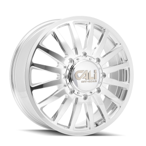 22″ CALI WHEELS SUMMIT DUALLY 9110D POLISHED MILLED FINISH RIMS