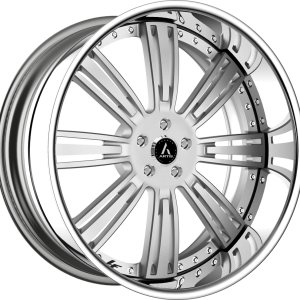 19″ ARTIS FORGED WHEELS GRINO BRUSHED SILVER FACE CHROME LIP FINISH