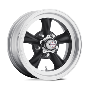 16″ AMERICAN RACING WHEELS MODERN VN105 TORQ THRUST D SATIN BLACK MACHINED LIP RIMS