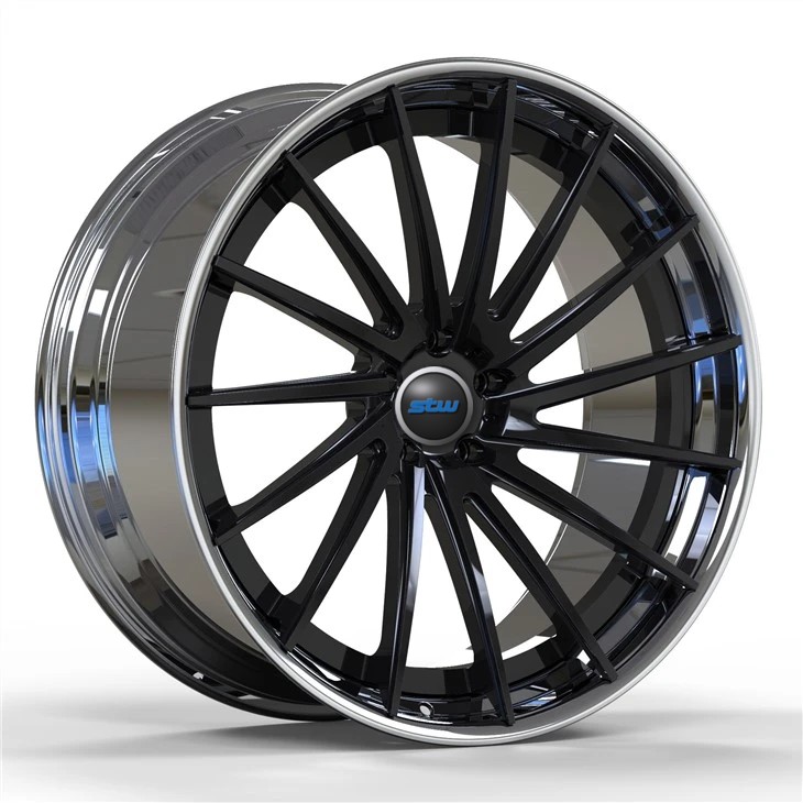 2 Piece Wheels For Audi RS6 20inch Rotational Concave Polished Forged Rims