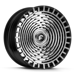 20″ FORGIATO WHEELS PARLANTE ECL BLACK MACHINED XL FLOATING CAP FORGED FINISH RIMS